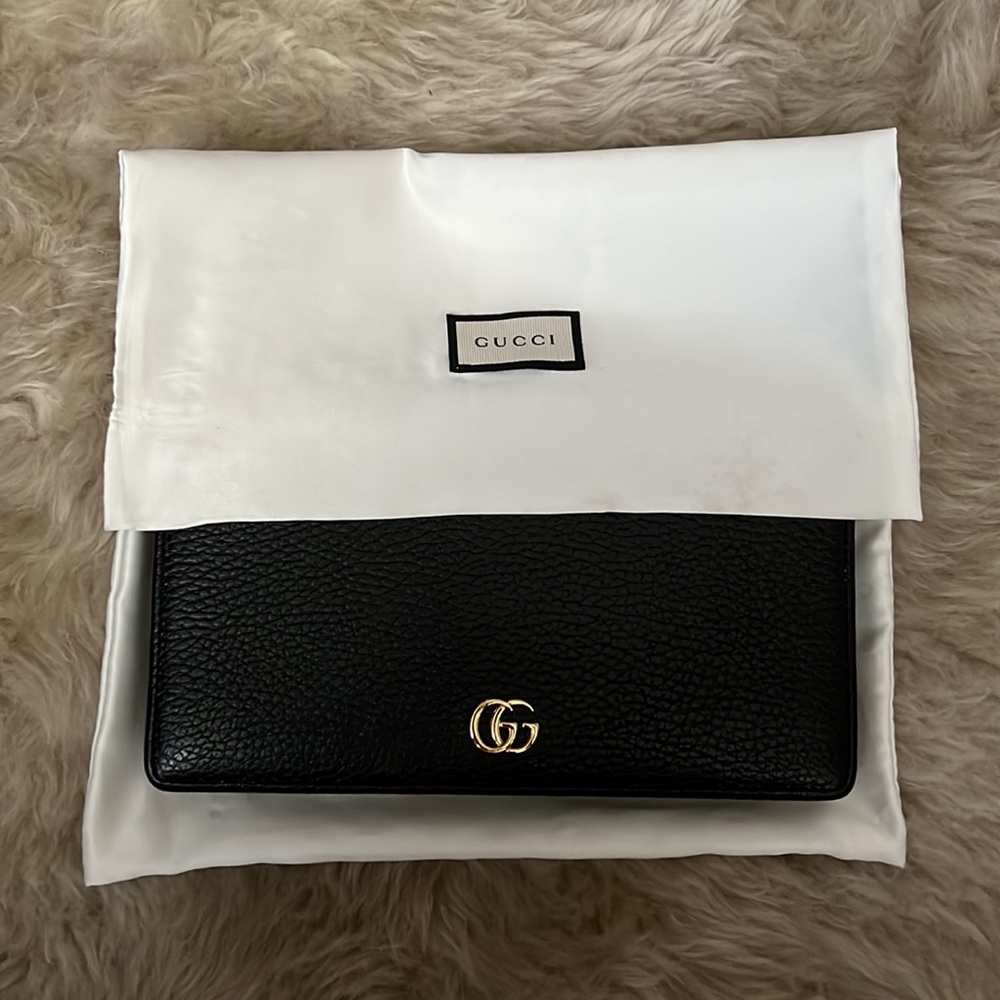 Gucci Black Chain Wallet Purse